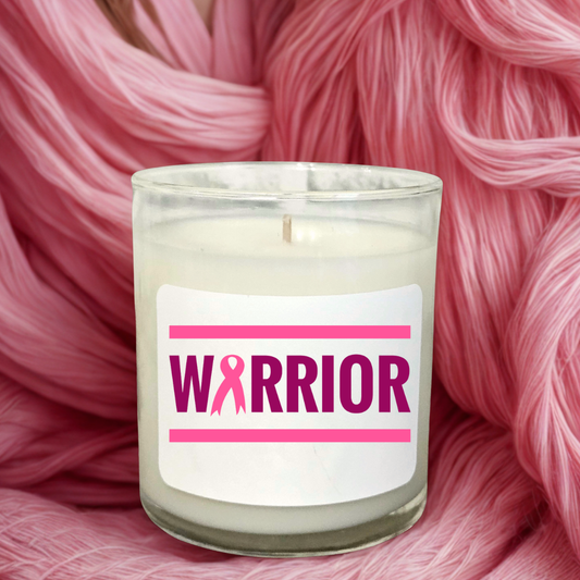 Breast Cancer Awareness Custom Candle