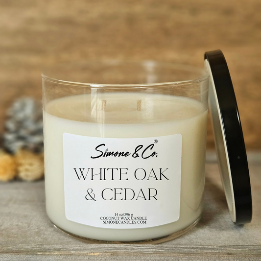 White Oak & Cedar 2-Wick Candle