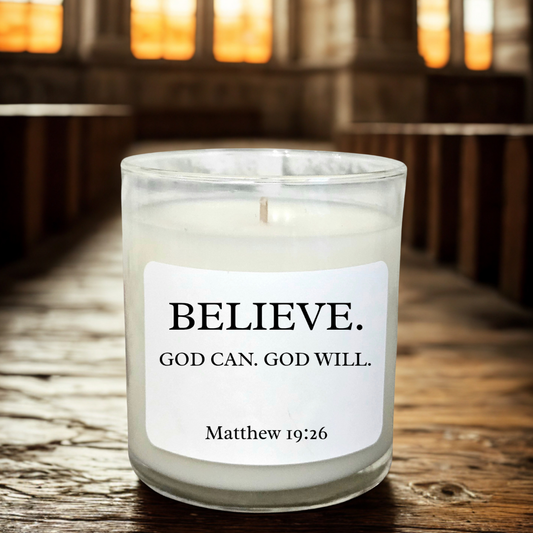 Believe Custom Candle