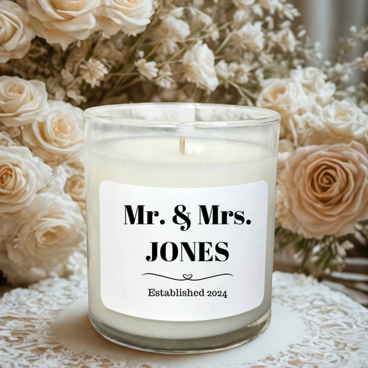 Wedding Couple Custom Candle