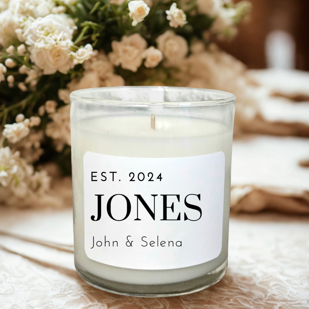 Wedding Couple Custom Candle