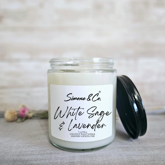 White Sage & Lavender 7 oz Candle